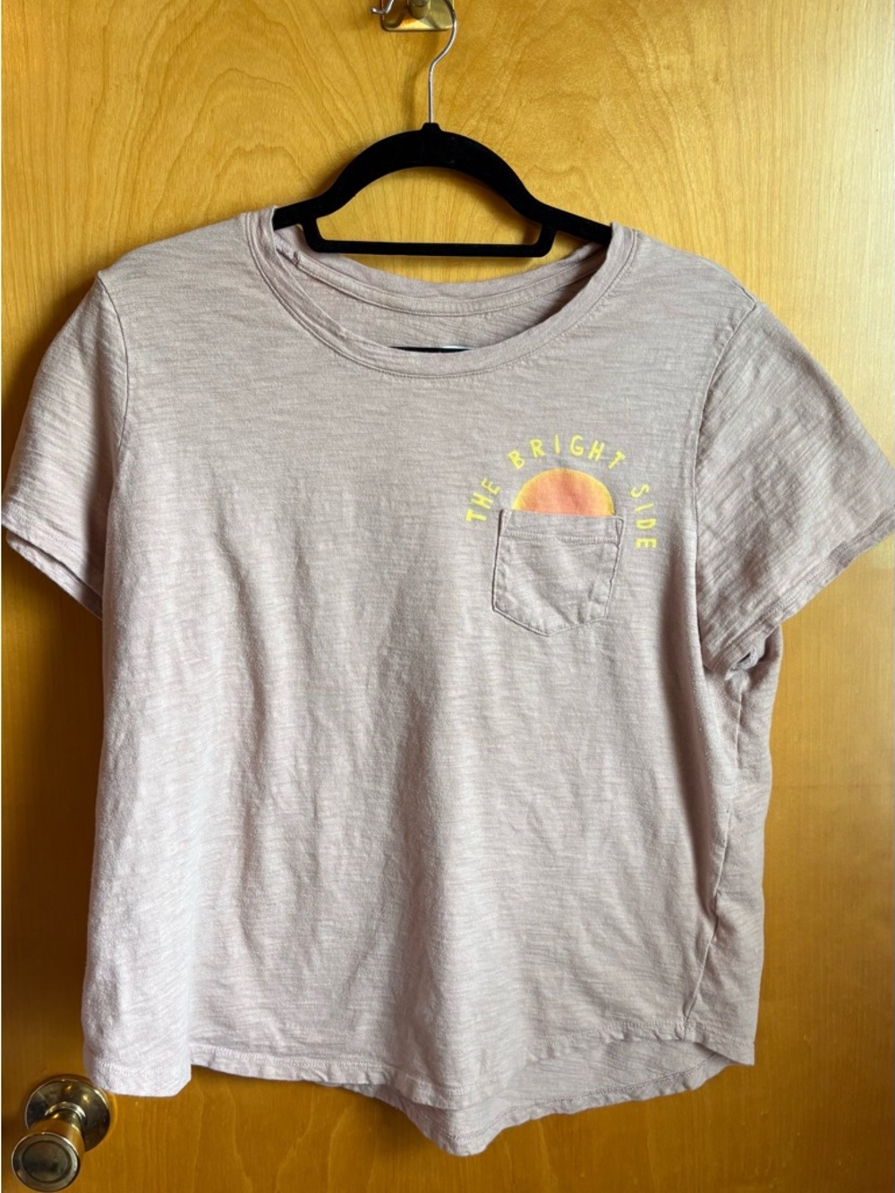 Old Navy The Bright Side Graphic Tee XL Gray Pocket T Shirt Casual